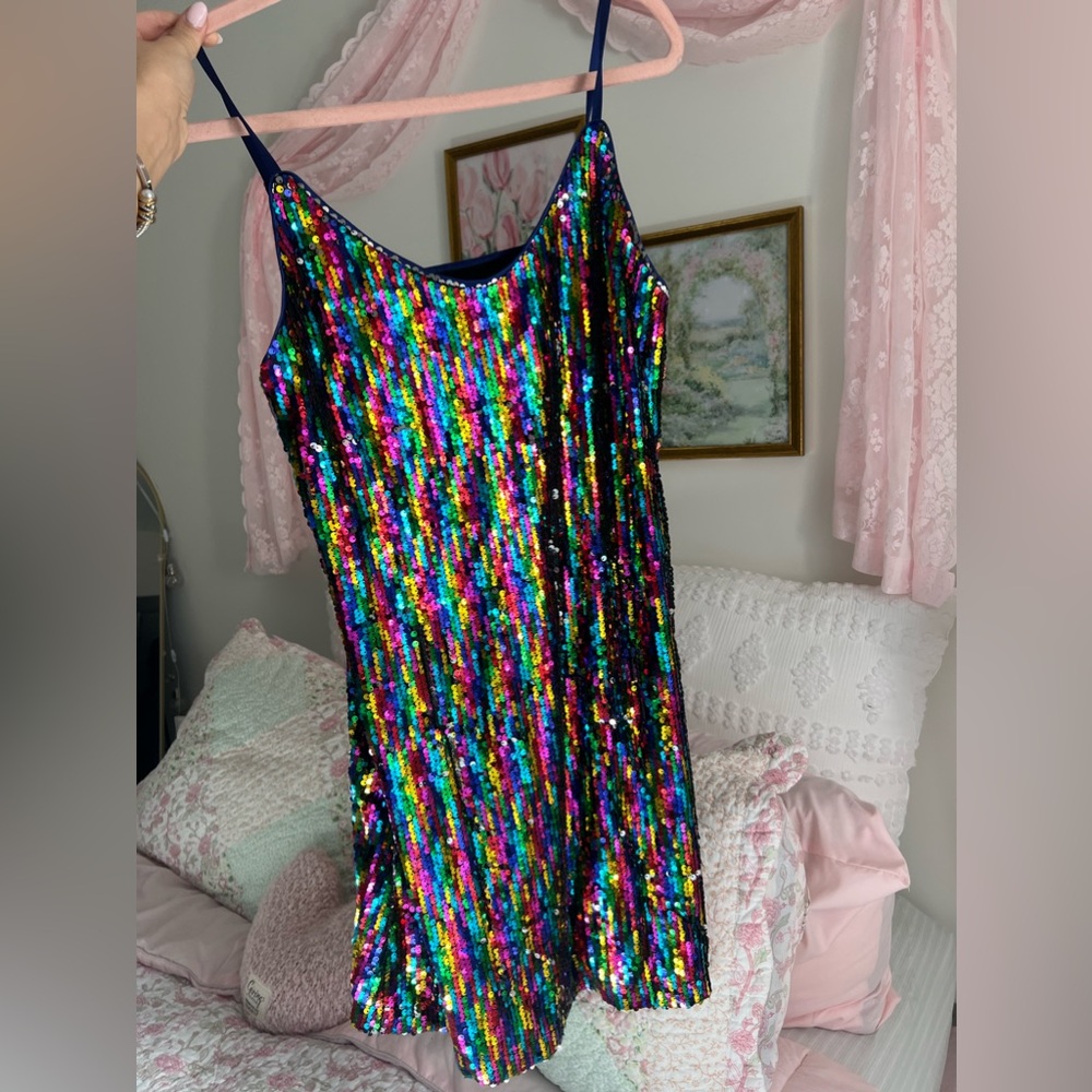 Allegra K Sparkle Rainbow Dress - NWT - Size S